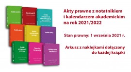 Akty prawne z notatnikiem i kalendarzem akademickim