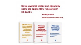 Nowe wydania książek dla aplikantów radcowskich na 2022 r.